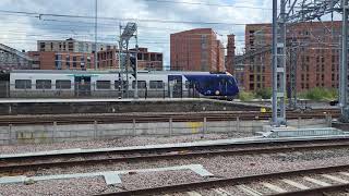 Class 195s depart Leeds