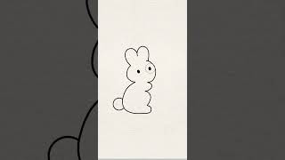 How to draw a bunny #shorts #tiktoktrend #arttutorial #bunny