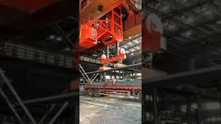 Double Girder Overhead Crane with Magnetic Beam for Slab, Billet & Plate Handling