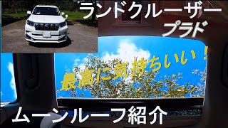 【オプション紹介】ランドクルーザープラドのムーンルーフ紹介するよ！ この解放感最高すぎ！ オプション選びの参考にしてください！