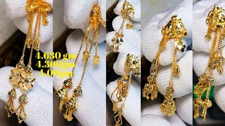 18kt gold sui dhaga earrings price