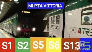 TRENI sul PASSANTE FERROVIARIO | STAZIONE di MILANO PORTA VITTORIA