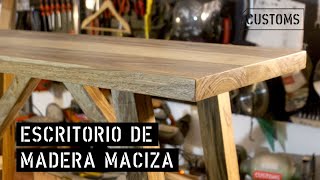 Escritorio de madera maciza de peteribi | CUSTOMS