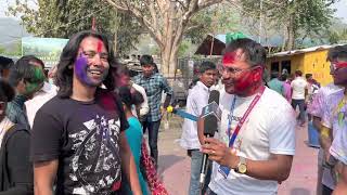 My Live interview by Pokhara television HD, While playing holi 2022 at Phewa Taal/Lake, Nepal