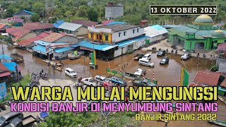 Kondisi Banjir di Jembatan Kapuas Menyumbung Sintang 13 Oktober 2022