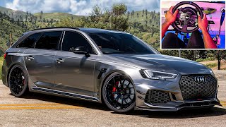 2018 Audi RS4-R ABT (Realistic Driving) - Forza Horizon 5 | Steering Wheel Gameplay