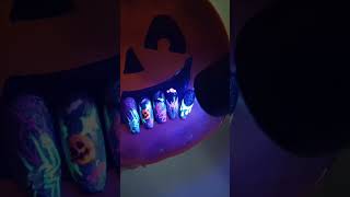 Glow in the Dark Halloween Nails 💅 Nail forms created