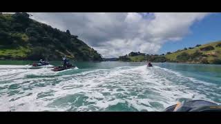 Jetski ride, Auckland, New Zealand. Coming into Coromandel.