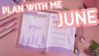 Plan With Me 🌸 Lilac Floral 🌸 June 2022 Bullet Journal Setup - Archer & Olive B5