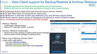 IBM Spectrum Protect 8.1.13 Web Gui backup/restore archive/retrieve - Demo