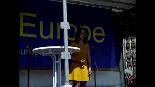 PulseofEurope Köln 3.9.17 mit Ella Anschein und ihrem Beitrag Denk ich an Europa ...