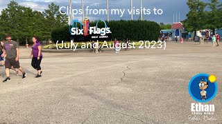 Clips from my visits to Six Flags Great America (July and August 2023)