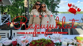 MÖKKIVIIKONLOPPU = PALJON SIENESTYSTÄ+ RAPUJUHLAT 🦀🌾 || Emilia & Felicia