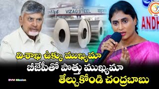 ఆంధ్రుల హక్కు ముఖ్యమా? లేదా బీజేపీతో పొత్తు ముఖ్యమా? విశాఖ ఉక్కు ముఖ్యమా? లేదాNDA లో పదవులు ముఖ్యమా