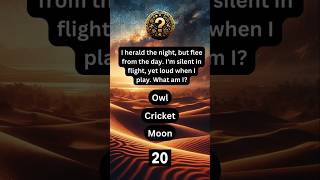 Night's Quiet Herald: Can You Guess? 🌙 #shorts #riddles #brainteasers #quiz