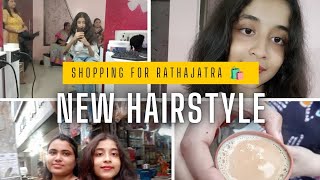 Shopping for Rathajatra 🛍️🛒 New Hairstyle and much more....#likeandsubscribe #vlog