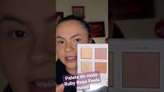 Testei a nova paleta de rosto da Ruby Rose Feels mood ✨  #short #shorts #react #resenha #makeup