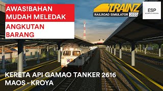 KERETA API GAMAO TANKER MAOS - KROYA | TRAINZ SIMULATOR INDONESIA