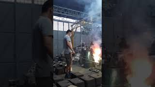 Casting bronze 100kg melting furnace