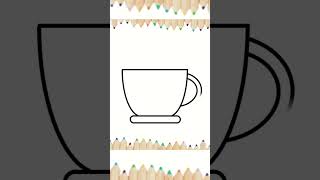 #shorts How to draw cute ⛾TEACUP⛾ Step By Step Draw Cute Inspiration #cute #draw #ytshorts #youtuber