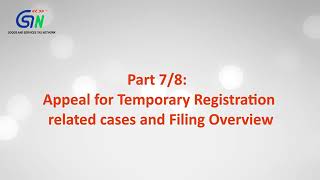 Part 7 Temporary Registration related cases & Filing Overview in Appeal for Model 2 Taxpayers Englis