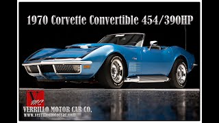 1970 Corvette Convertible LS5 454/390 HP Original Motor