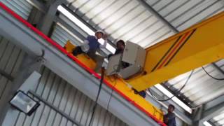 5 ton single girder overhead crane installation in shipyard Maldives