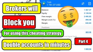 Brokers will block you for using this strategy to double accounts in minutes with live profit-Part 4