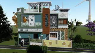 Modal Elevation/3D/Exterior/2BHK