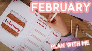 Plan With Me ✨ Nutella ✨ February 2022 Bullet Journal Setup - Archer & Olive B5