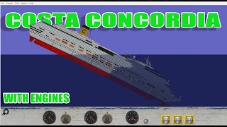 Floating Sandbox #59 | Sinking of the Costa Concordia WITH ENGINES |