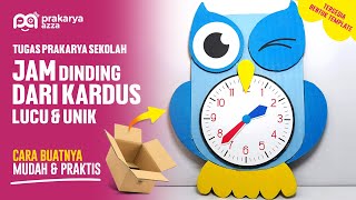 Jam dari kardus bentuk burung