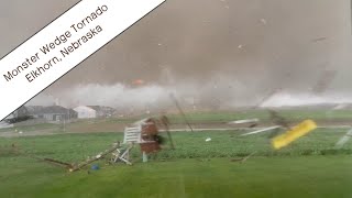 INSANE Monster Wedge Tornado - Elkhorn, Nebraska