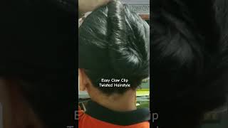 Easy Claw Clip Twisted Hairstyle | #shorts #hairstyle