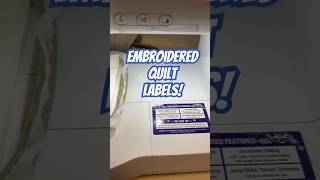 🧵 Machine embroidering quilt labels!