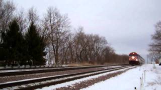 Metra # 166 Leads Outbound Commuter Through LaFox,Illinois