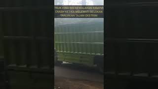 Extreme Truk Hino 500 Kewalahan Hampir Crash Ketika Melewati Belokan Tanjakan Ekstrim #shorts