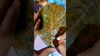 #leaf cutting art #easy #short# mother love #leaf