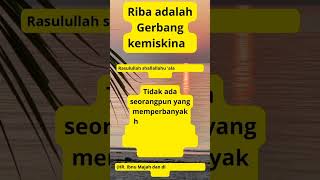 Riba adalah Gerbang kemiskinan#shorts