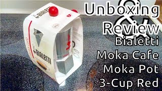 Unboxing and Review: Bialetti Moka Cafe Moka Pot 3-Cup Red