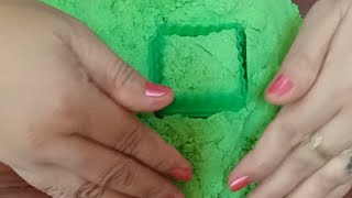 KENETIC SAND GREEN MOLDING #satisfying #asmr