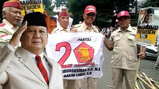 luarbiasa meriah, partai gerindra munuju KPU jakarta@harizalchannel