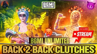 🔴Live BGMI Unlimited Back 2 Back Clutches😱 Battlegrounds Mobile India🇮🇳 @jinoxop #bgmi #live