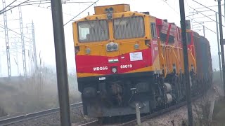 GE Locomotives WDG-4G & WDG-6G Chugging Very Hard | Diesel Loco Shed ROZA & Gandhidham Locos