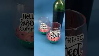 Have you ever made peek a boo wine glasses? Great summer project! #cricut