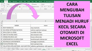 CARA MERUBAH HURUF BESAR Kapital Ke Huruf Kecil pada Excel dengan Cepat, Mudah, dan Otomatis