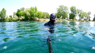 Freediving at Innerkip Quarry.