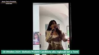 Stefania Proietti candidata Presidente con il centro sinistra alle elezioni regionali ieri a Terni