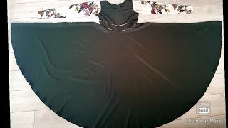 Full flayer umbrella dress design cutting and stitching