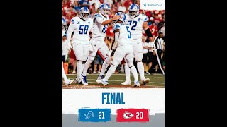 Detroit Lions 21 Kansas City Chiefs 20  Week 1 2023 Recap